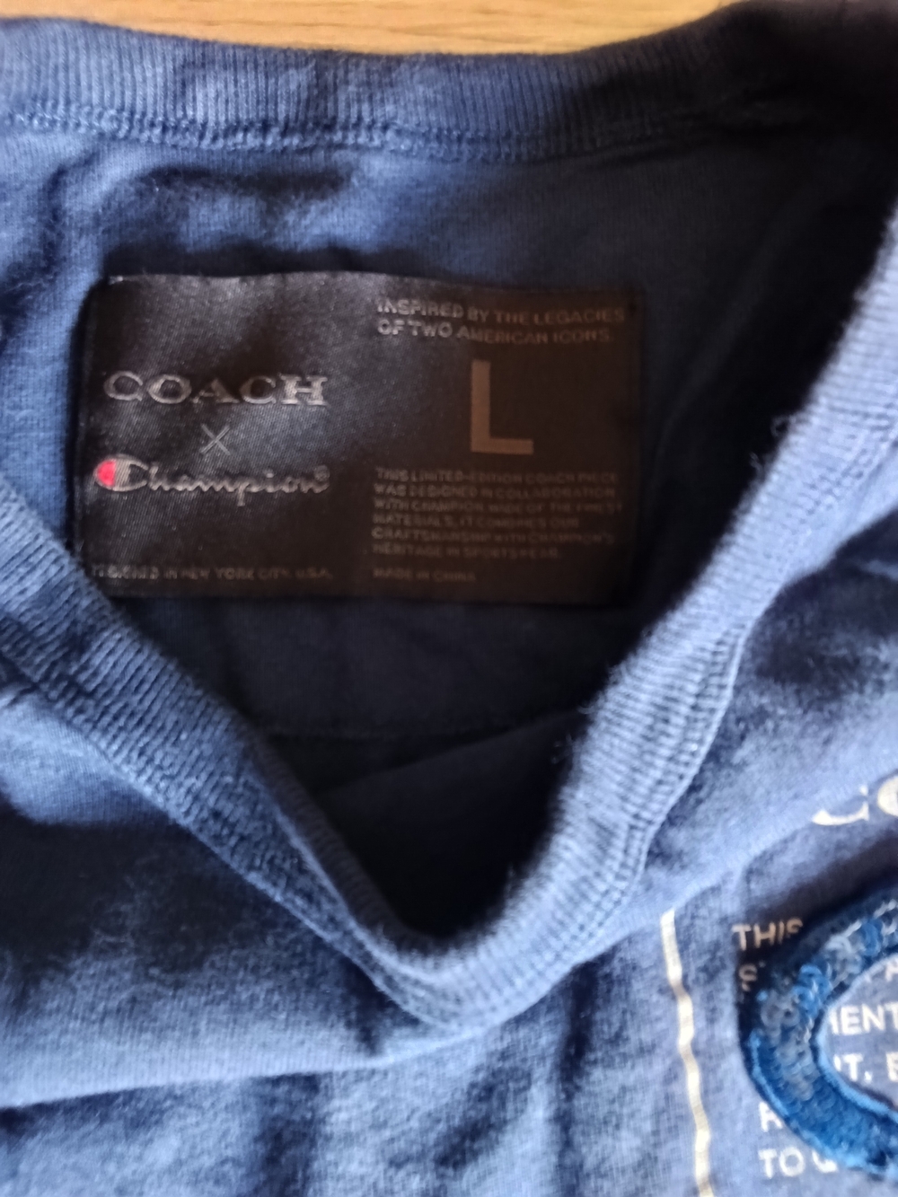 Coach x Champion Navy Crewneck Men's Sweater